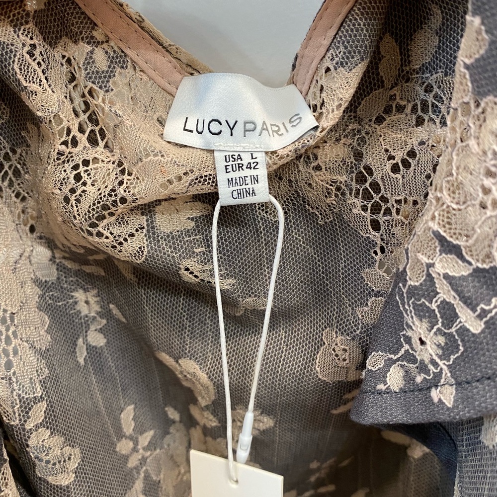 Wrap top with lace detail